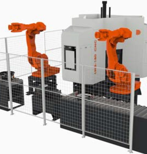 DENN wheel forming machine with robots